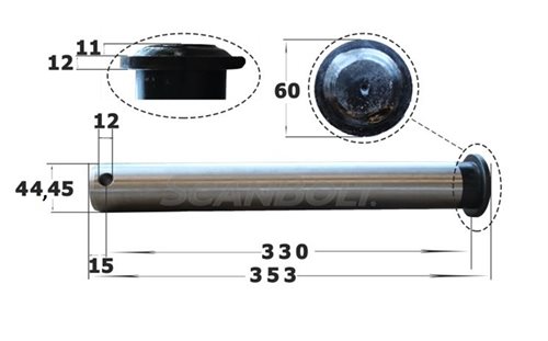 Bolt 44,5x330 mm.