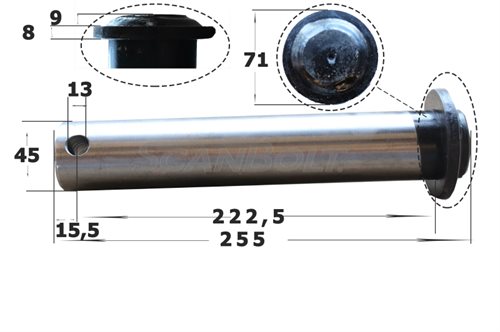 Bolt 45x255 mm.