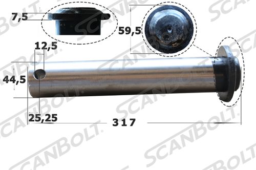 Bolt 44,5x307 mm.