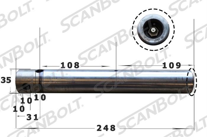 Bolt 35x248 mm.