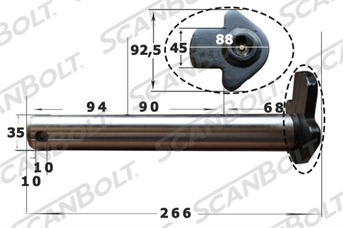 Bolt 35X266 mm.