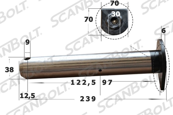 Bolt 38x239 mm.