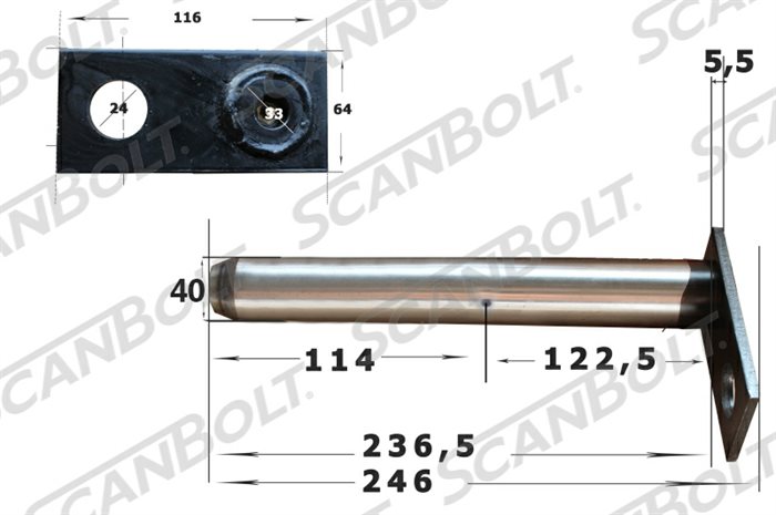 Bolt 40x246 mm.