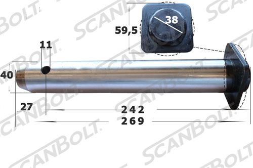 Bolt 40x269 mm.