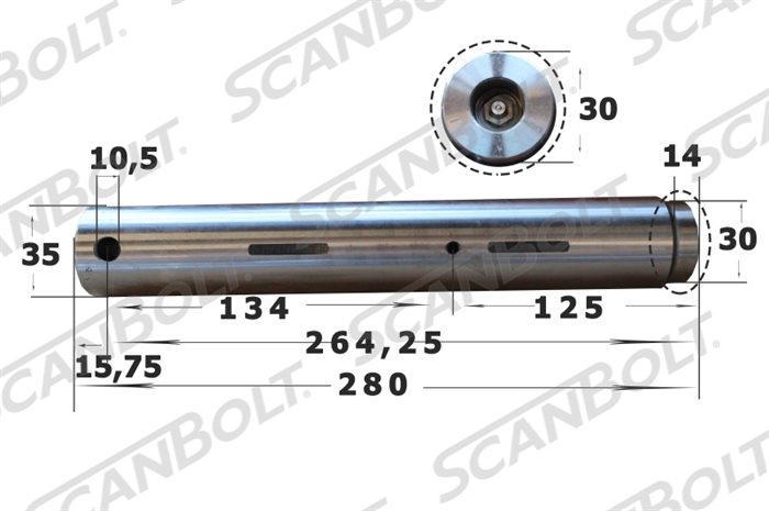 Bolt 35x280 mm.