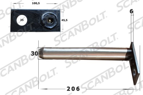 Bolt 30x206 mm.