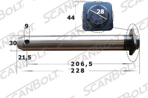 Bolt 30x228 mm.